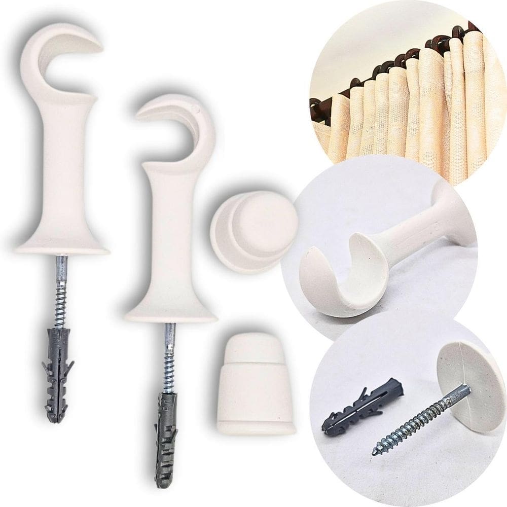 Suporte Cortina Varão Simples 19Mm 2 Unidades Ponteira