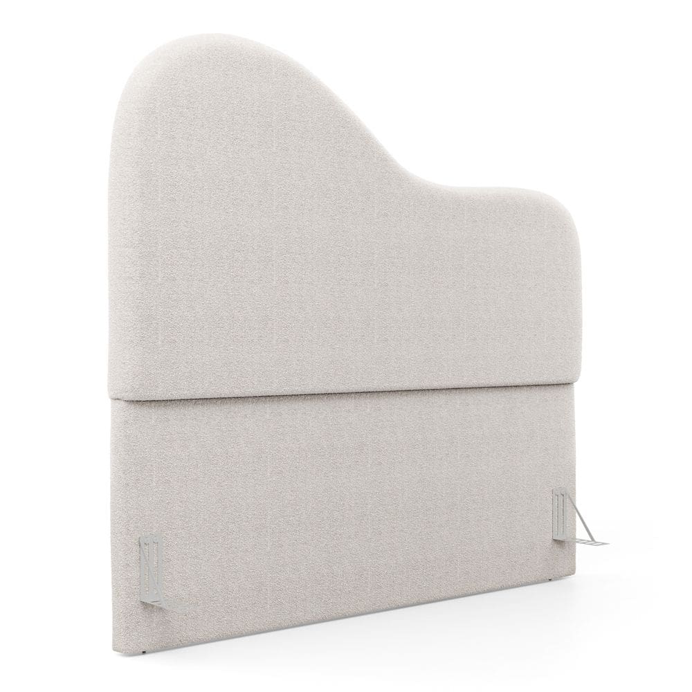 Cabeceira Orgânica Cama Box Queen Size Sea 160cm com Frame Bouclé Off White - Desk Design