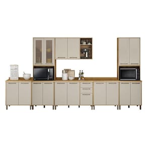 Cozinha Austria 6 Peças Cinamomo Off White - Valdemóveis