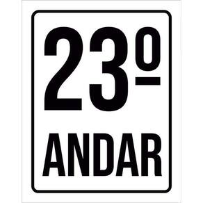 Kit 3 Placas Sinalização Ambiente Identificação 23º Andar