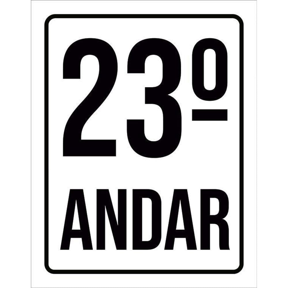 Kit 3 Placas Sinalização Ambiente Identificação 23º Andar