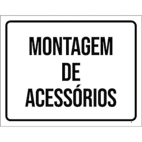 Kit 3 Placas Sinalização Setor Montagem De Acessórios