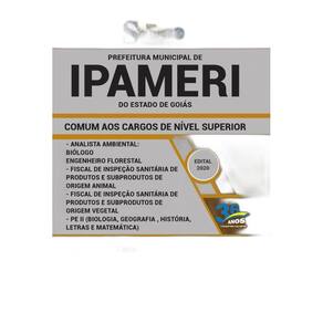 Apostila Ipameri Go - Comum Aos Cargos De Nível Superior