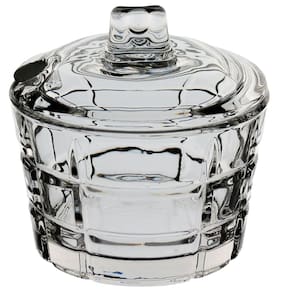 POTICHE BOMBONIERE VASO DECORATIVO REDONDO HOME&CO COM TAMPA ECO CRYSTAL 10x10x10cm TRANSPARENTE