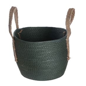 cesto organizador 29cm tramado com alças duo de corda - Oikos