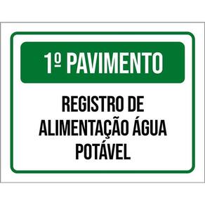 Placa 1 Pavimento Térreo Registro Água Potável 36X46