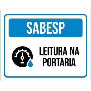 Kit 3 Placas Sinalização - Sabesp Leitura Na Portaria