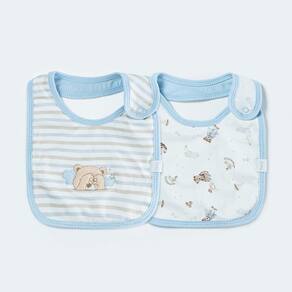 Kit Com 2 Babadores Hug Sweet Dreams Azul Místico