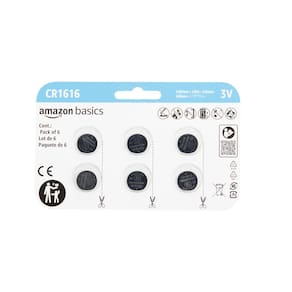 Bateria Amazon Basics CR1616 Lithium Coin Cell 3V (pacote com 6)