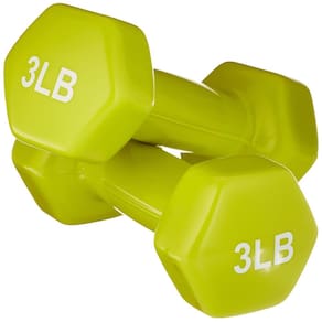 Halteres Amazon Basics Hand Weights 1,36 kg revestidos de vinil, 2 peças