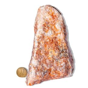 01 Calcita Laranja Pedra Pé Serrado Natural 500g a 1Kg TipoB