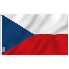 Bandeira Anley Czechia National 90x150cm de poliéster com ilhós