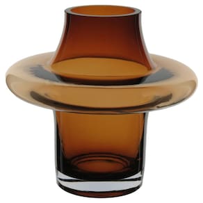 VASO DECORATIVO ENFEITE CASA VINTAGE HOME&CO VIDRO 19x20x20cm ÂMBAR