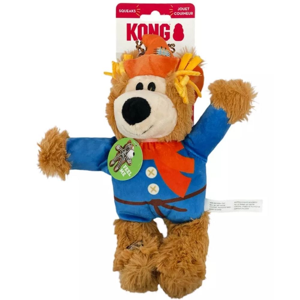 Pelúcia Kong Wild Knots Bear Brinquedo Espantalho Com Corda Para Cachorro Pequeno