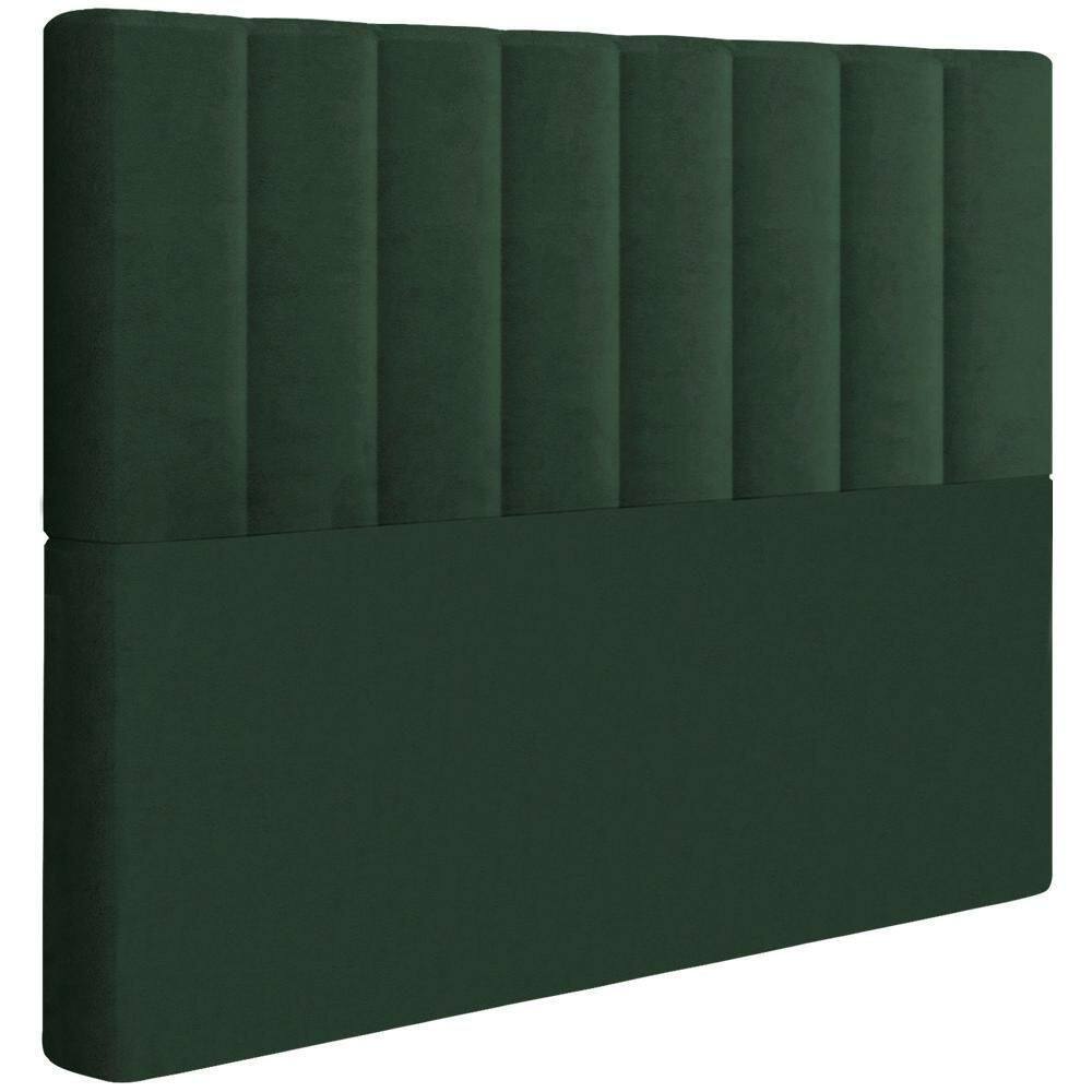 Cabeceira Casal 138 Cm Dubai Veludo Verde Soon Verde