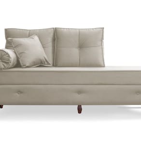 Recamier Calçadeira Cancun 158cm X 85cm X 80cm Bege