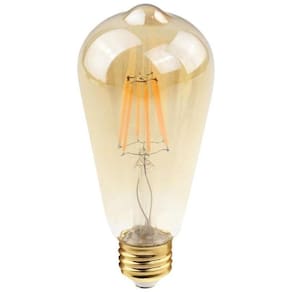 Lampada Led Filamento Vintage E27 St64 Ambar Ali48
