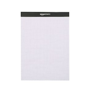 Bloco de papel milimetrado Amazon Basics com quatro regras, 8,5 x 11,75, 100 folhas