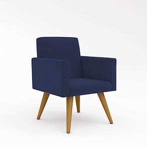 Poltrona Decorativa - Escritório - Recepção - Azul-marinho Cor:azul-marinho