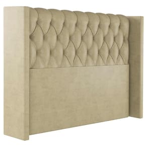 Cabeceira Casal 138 Cm Toquio Veludo Bege Soon Bege