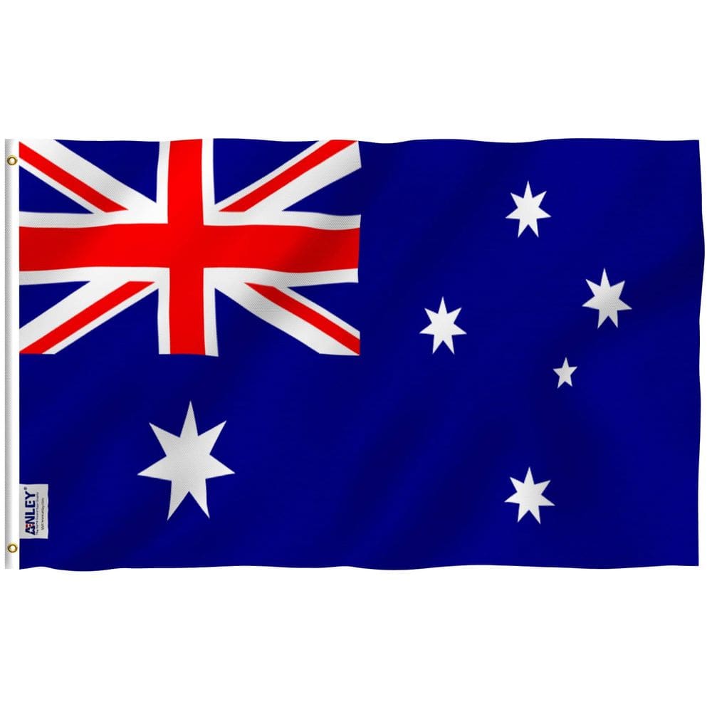 Bandeira Anley Australia 90x150cm Poliéster Cor Viva