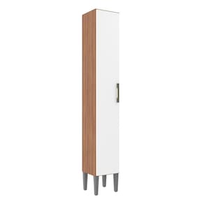 Paneleiro 1 Porta 5 Prateleiras Realeza Manchester/Branco