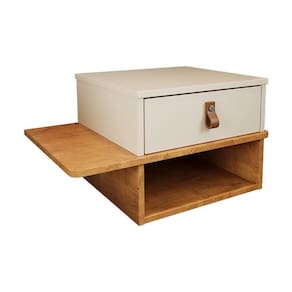 Mesa De Cabeceira Basco Com 1 Gaveta Nature/perola