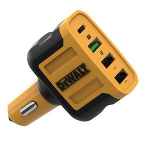 Carregador de carro DEWALT USB C 60W Carregador rápido de 4 portas tipo C PD
