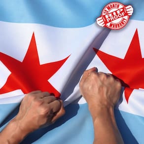 Bandeira Anley, à prova de rasgos, dupla face, 3 camadas, Cidade de Chicago 90x1
