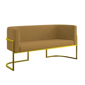 Sofá 2 Lugares Para Recepção Com Base Reforçada Balaqui Capuccino