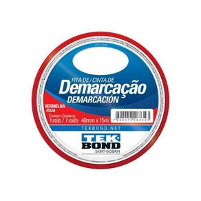 Fita Demarcacao Solo Tekbond 48Mmx15M Vermelha Blister