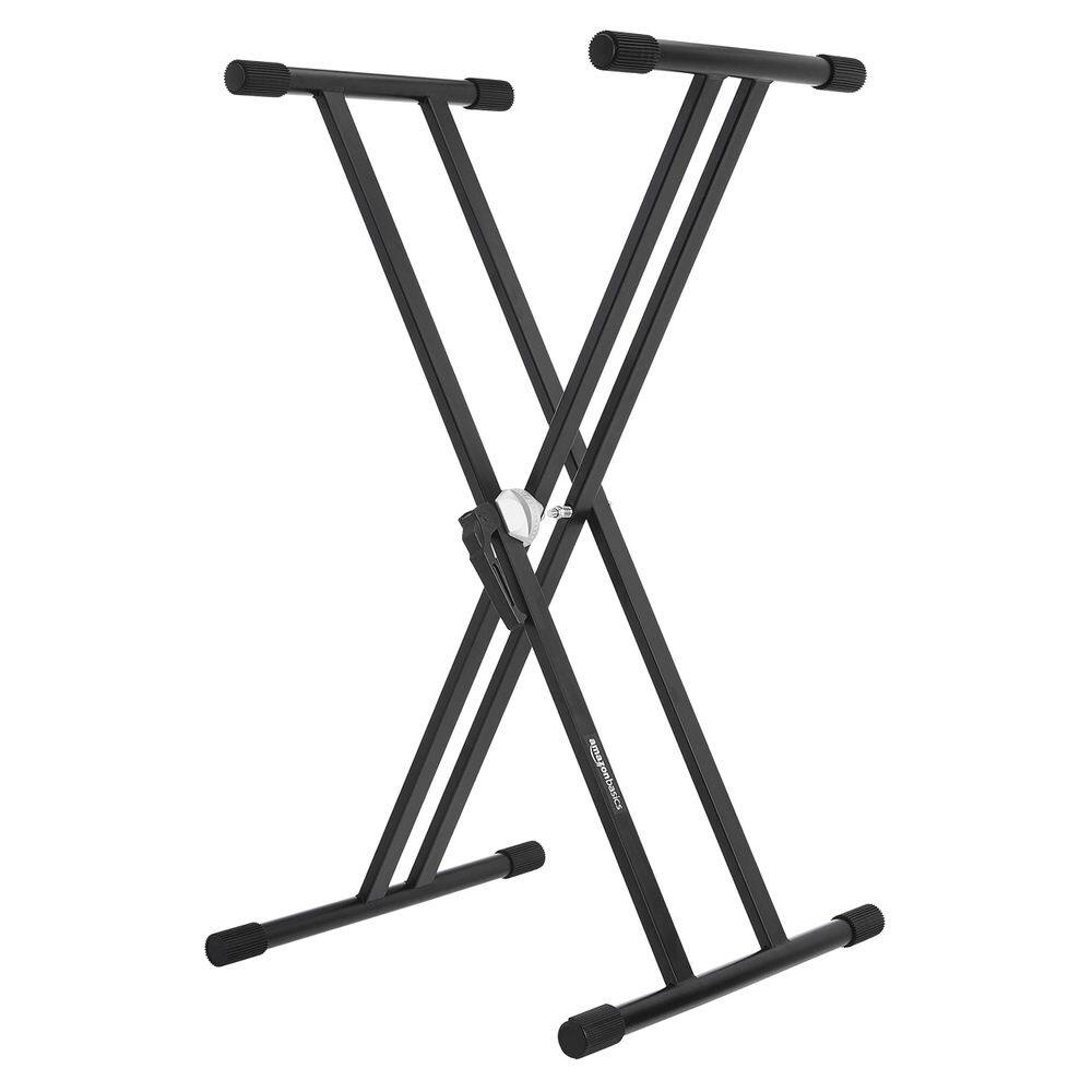 Suporte para teclado e piano Amazon Basics Heavy-Duty Black