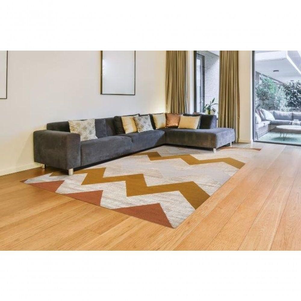 Tapete Turco Sala Nilo Des.04 Bege E Caramelo - 250x300cm