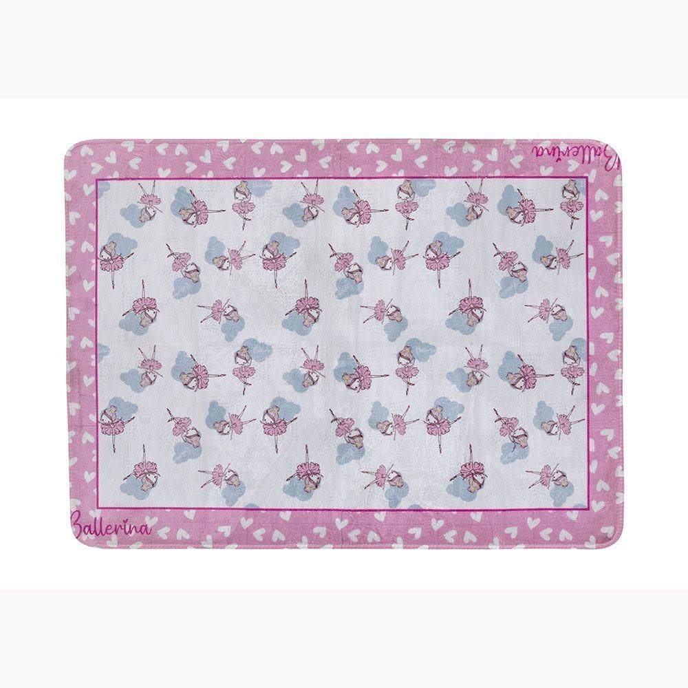 Tapete Estampado Antiderrapante 1,40m X 1,00m 1 Peça Ballerina Juvenil 100% Poliéster