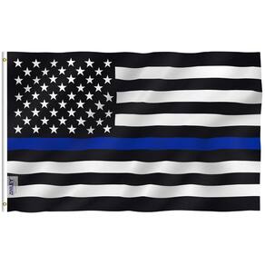 Bandeira Anley Fly Breeze Thin Blue Line EUA 120x180cm Poliéster