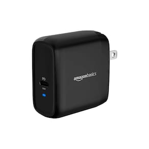 Carregador de parede Amazon Basics 65W GaN USB-C PD 3.0 Preto