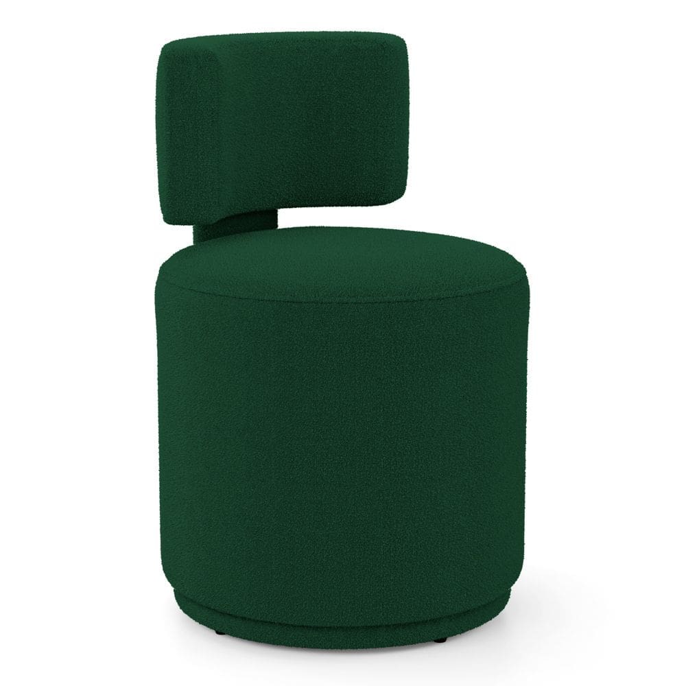 Puff Decorativo Orgânico Living Melis Minimalista Bouclê Verde - Desk Design