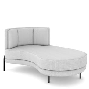 Sofá Chaise Longue Living Lucca Direito D02 Linho Cinza D-315