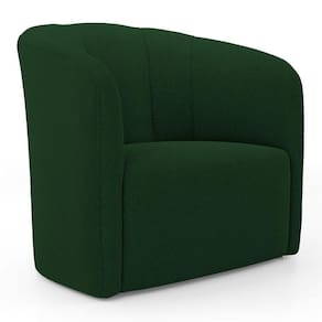 Poltrona Decorativa Living Abby Bouclê Verde - Desk Design