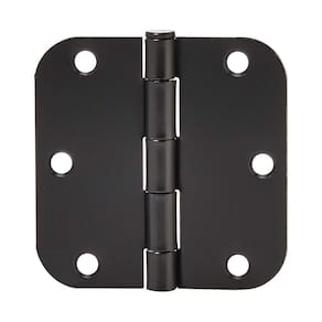 Dobradiças de porta Amazon Basics, robustas, arredondadas, 5/8, raio, pacote com 18