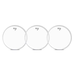Kit 3 Peles Clear Transparentes para Bateria 10" New York