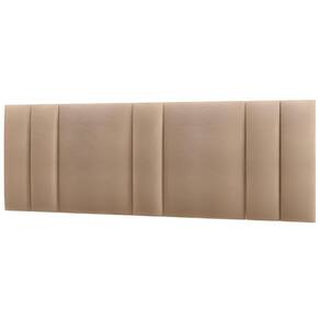 Cabeceira Estofada Iluminação Led Stella King Size 200 Cm Cor:veludo Bege