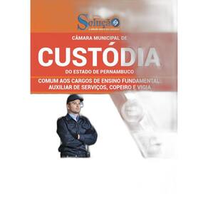 Apostila Câmara Custódia Pe - Auxiliar De Serviços E Copeiro