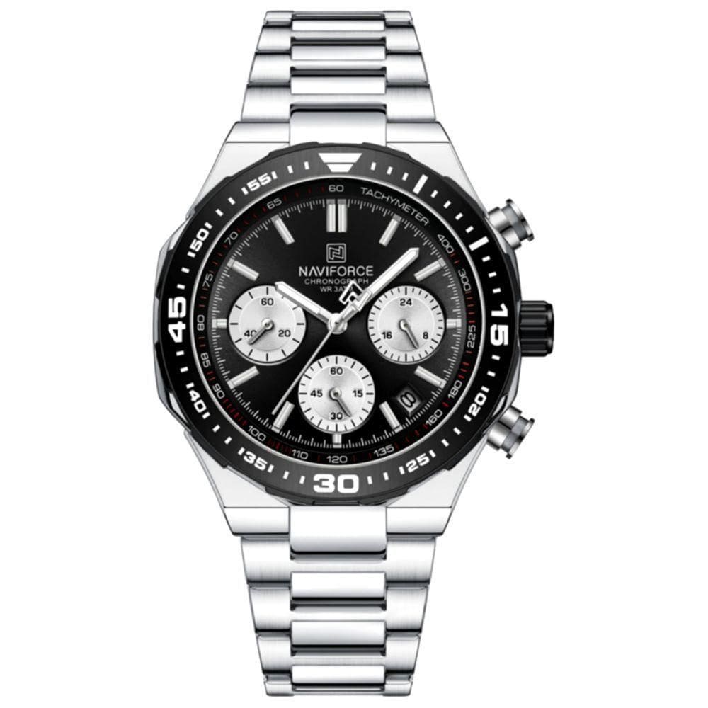 Relogio De Pulso Masculino De Quartzo Design Casual Esportivo Luminoso Impermeável Prata