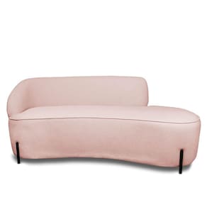 Sofá 4 Lugares Orgânico 220cm Pé Ferro Pto Morgan Bouclê L01 - D`rossi Cor Rose