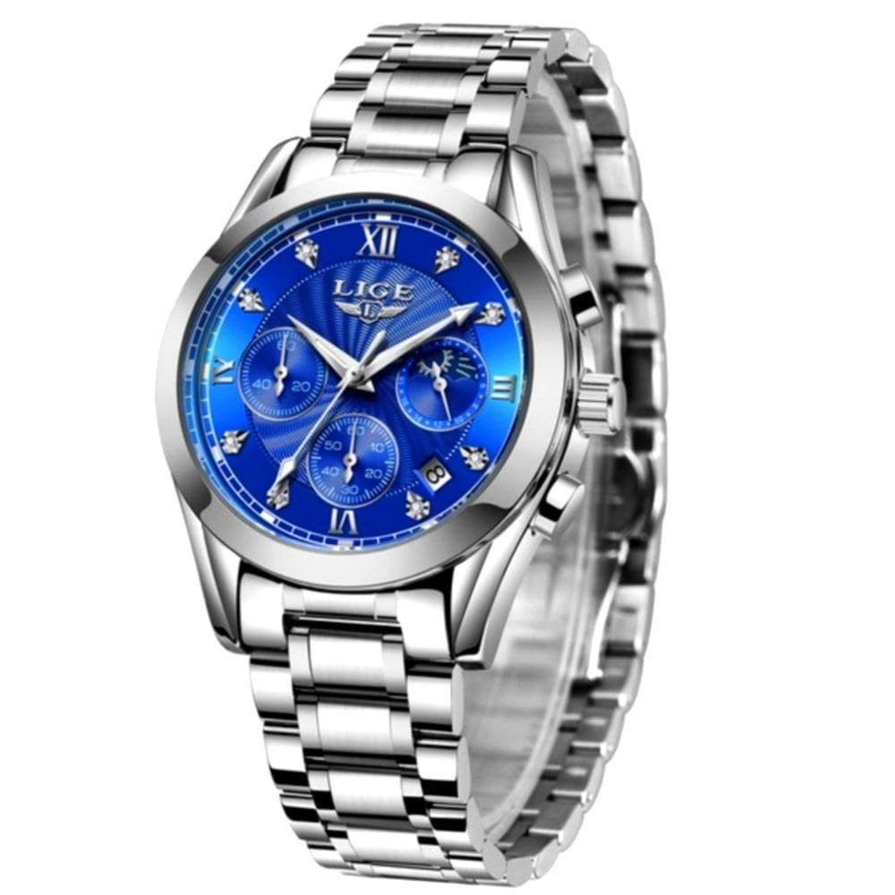 Relógio Feminino Analogico De Quartzo Pulseira Em Aço Casual