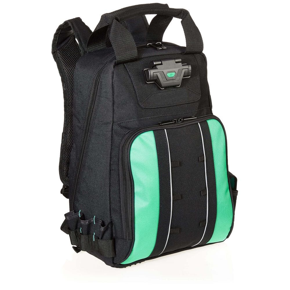 Bolsa de ferramentas Amazon Basics Lighted 55 bolsos, mochila preta