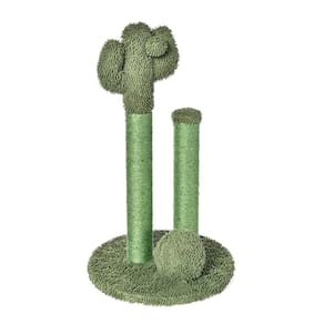 Cat Scratching Post Amazon Basics Cactus Triple Posts Green