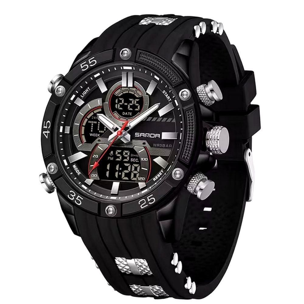 Relógio De Pulso Impermeável Masculino Esportivo De Quartzo Preto