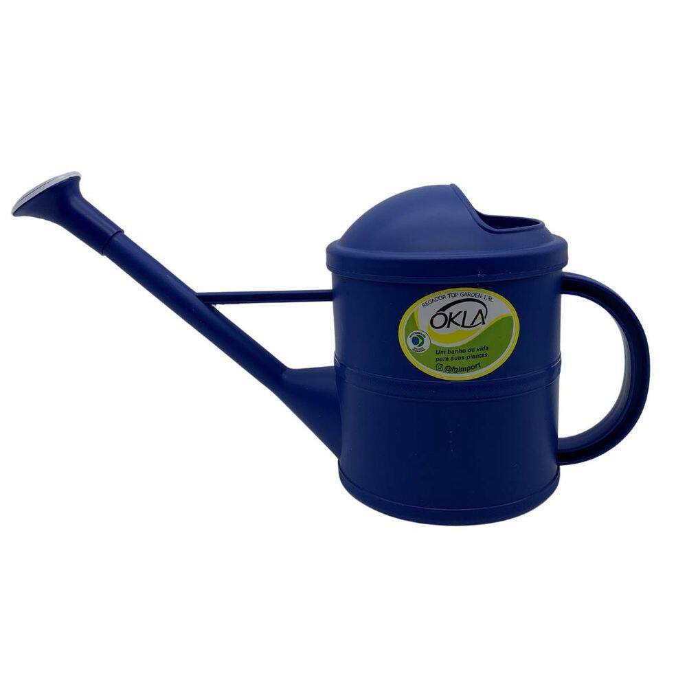 Regador de Plástico Bico Chuveiro (1,5L) Azul Escuro OKLA